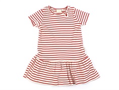 Petit Piao bright red striped dress